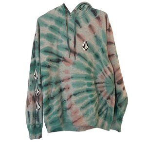 Volcom Men's Iconic Stone Plus Tie Dye Pullover Hoodie Size M New with Tags